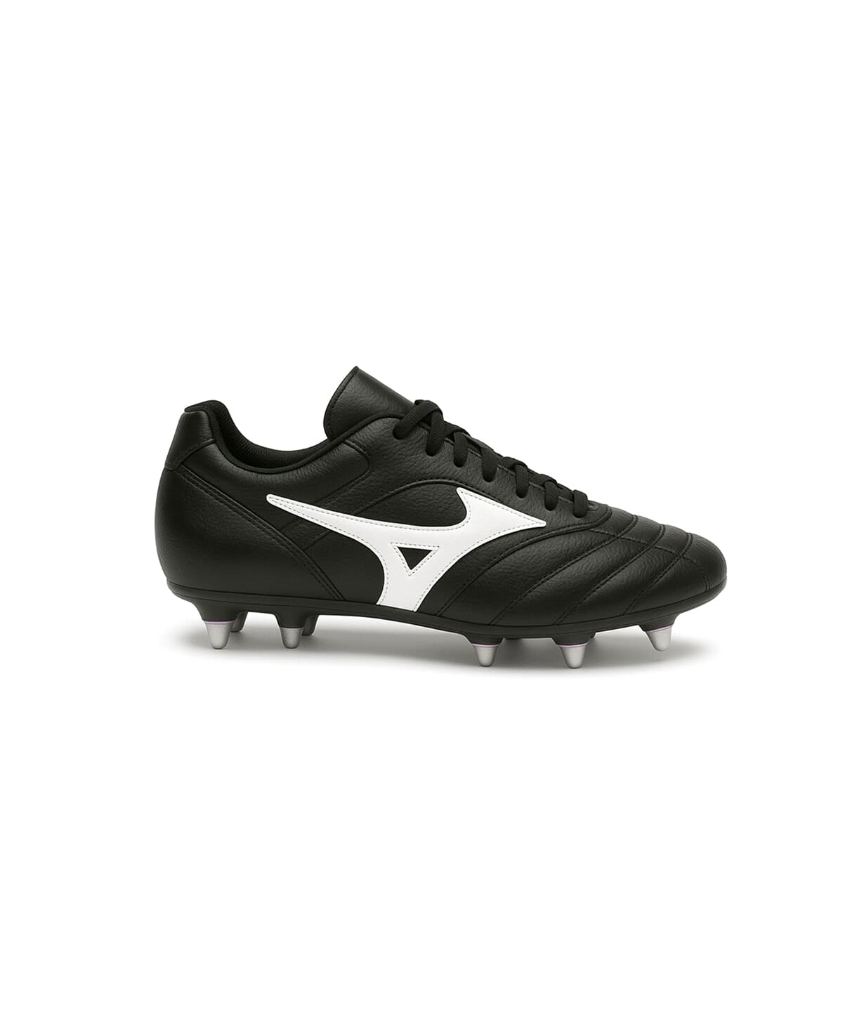 Classic black leather soccer cleats - Image 2